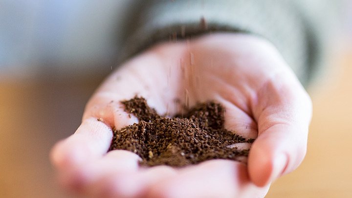 Add 25 grams of medium-ground coffee