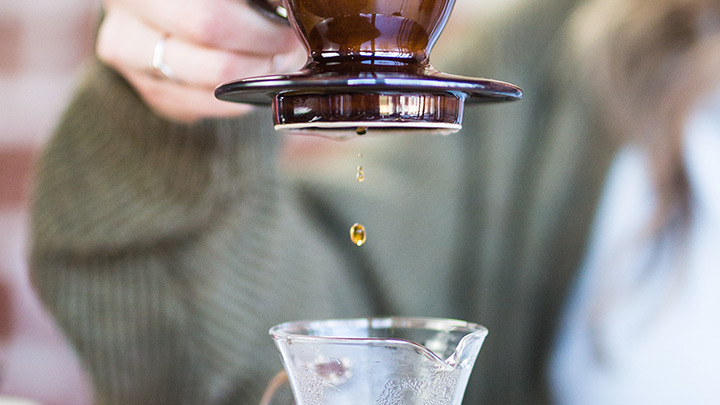 Discard the coffee filter and grounds